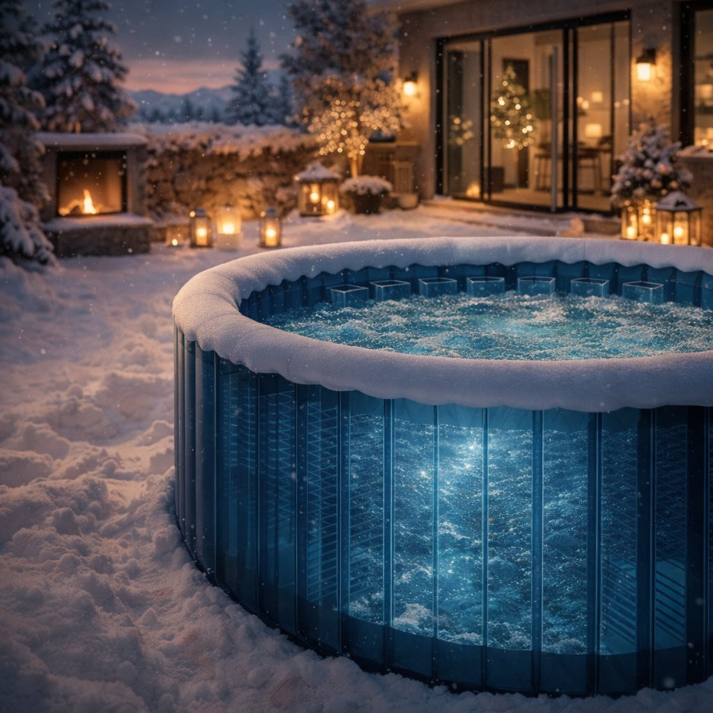 6 Person Inflatable Hot Tub With 140 Bubble Jets Spa - lifestyle_winter