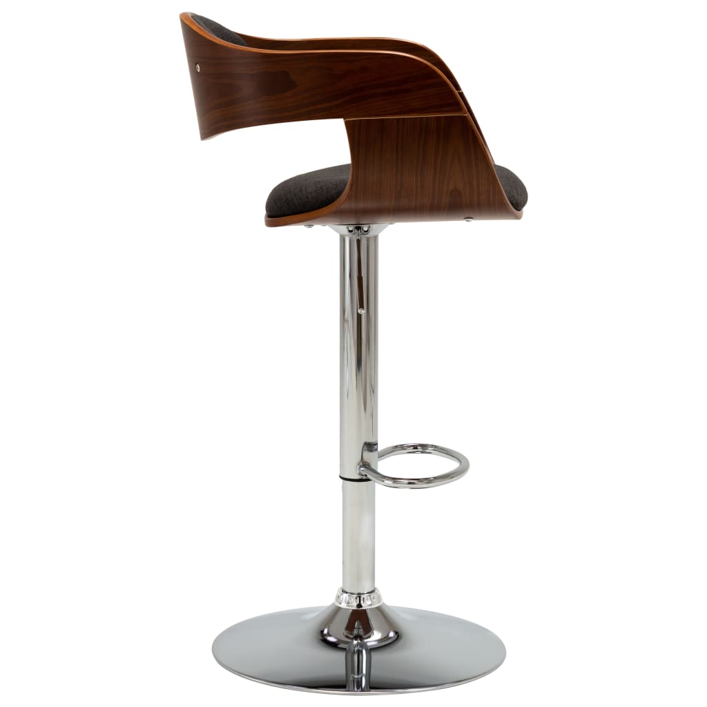 vidaXL Solid Bent Wood Bar Stool Faux Leather Bar Counter Seating Multi Colors-3