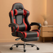 Ergonomic Gaming Desk Chair with Footrest and Headrest